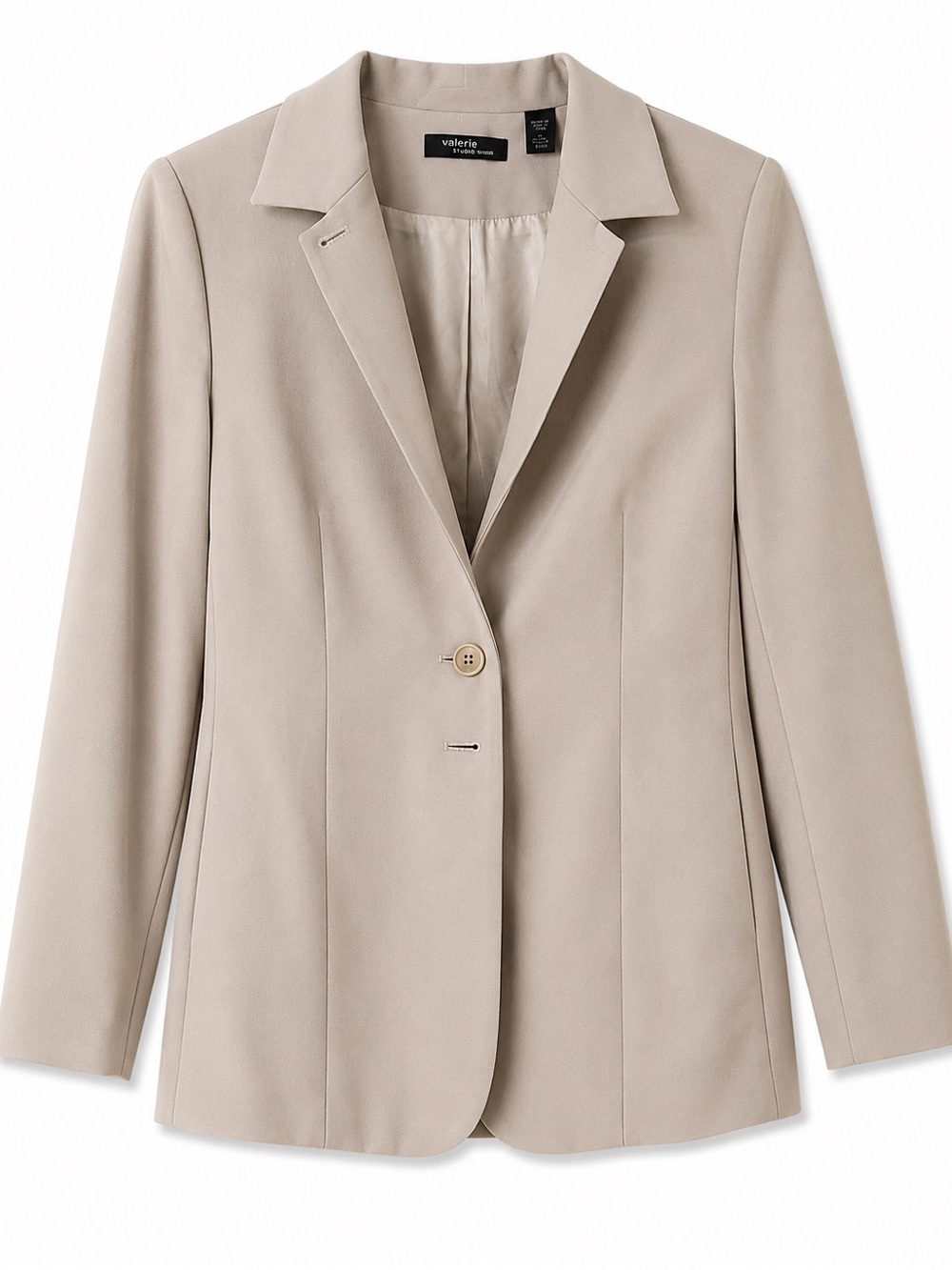 Valerie Beige Blazer Women’s Size 6 Classic Tailored Jacket